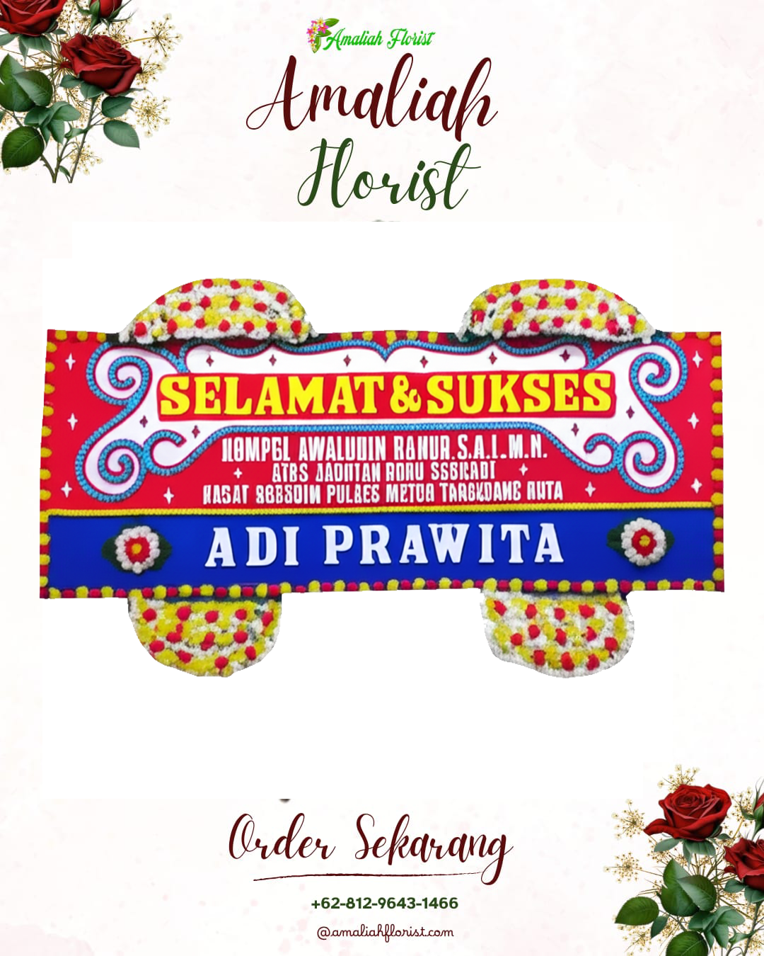 Papan Bunga Ucapan Selamat Gerogol